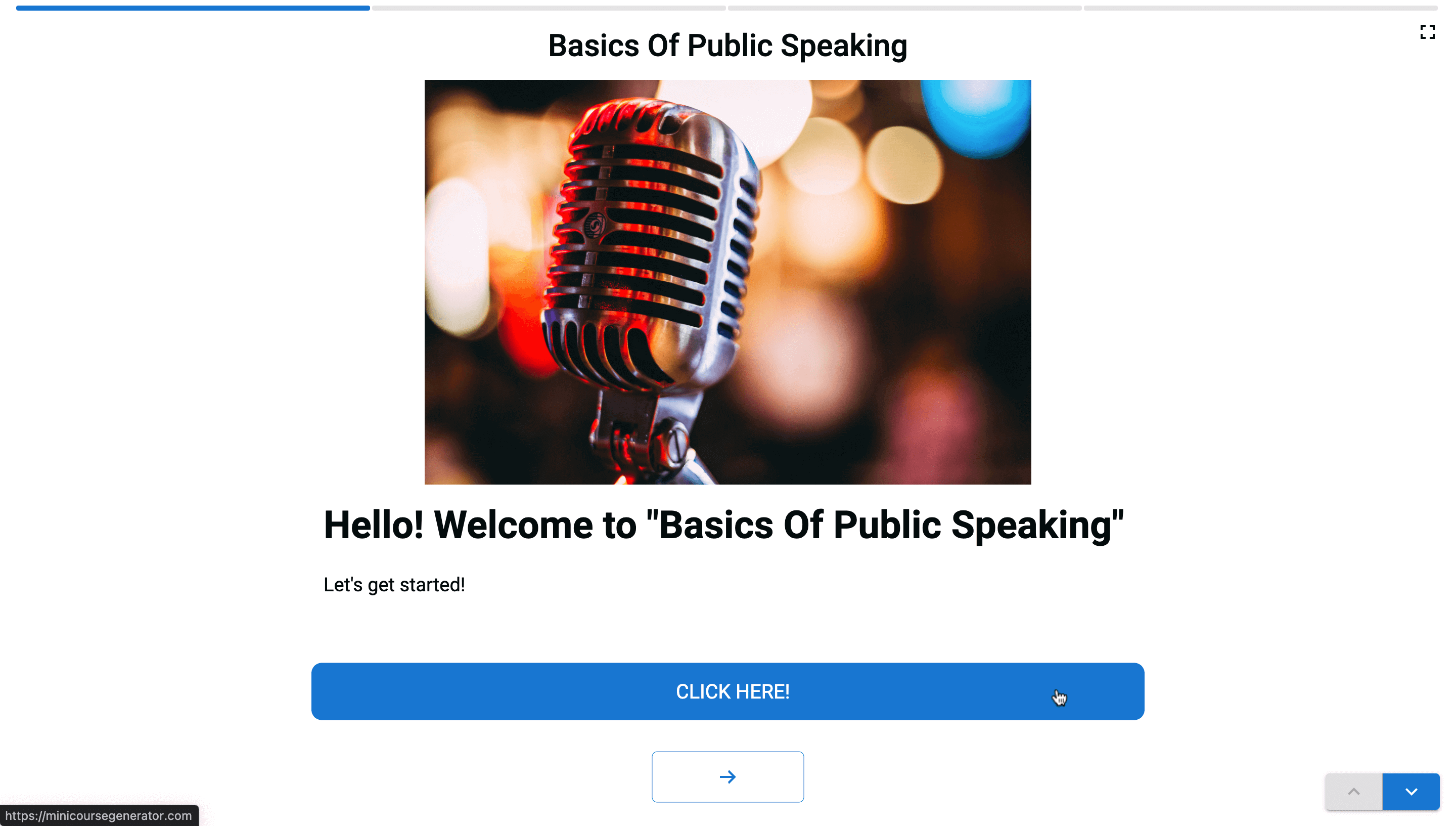 Create attractive CTA buttons in Mini Course Generator.