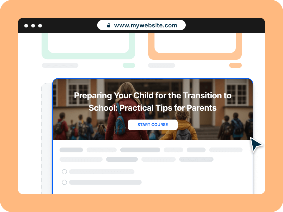 embed mini courses and mini course collections on your webpages